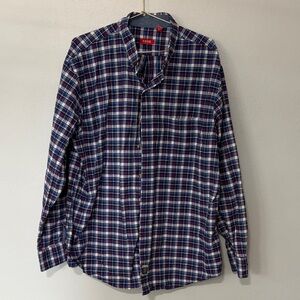 IZOD Men's Plaid Shirt - Blue and Red